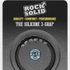 Rock Solid The Silicone 3-Snap Adjustable Cock Ring - Black