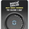 Rock Solid The Silicone 5 Snap Adjustable Cock Ring - Black