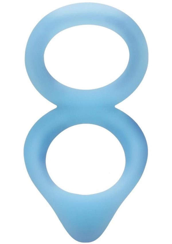 Rock Solid Dual Enhancer Glow in the Dark Silicone Ring - Blue