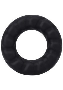 Rock Solid Fat Tire Silicone Cock Ring - Black