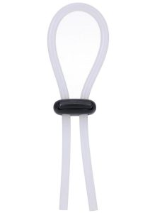 Rock Solid Lasso Double Lock Adjustable Silicone Cock Ring - White