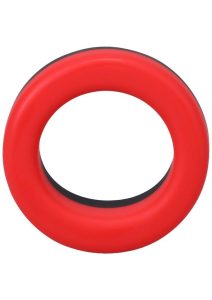 Rock Solid The Big O Silicone Cock Ring - Red/Black