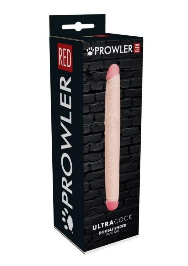 Prowler Red Ultra Cock Double Dong Flexible Dildo 12in - Vanilla