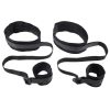 Sex and Mischief Brat Thigh and Wrist Cuffs - Black