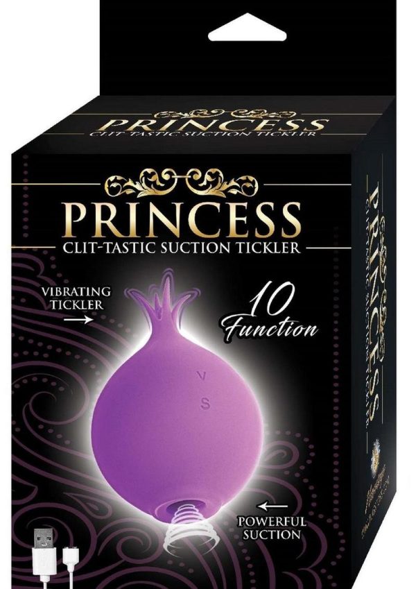 Princess Clit-Tastic Rechargeable Silicone Suction Tickler - Lavender