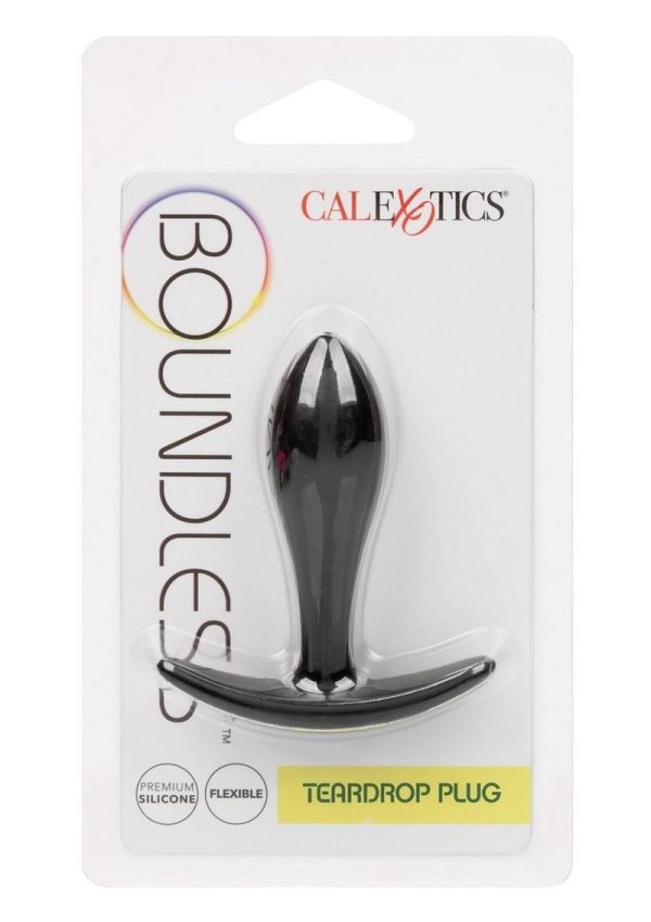 Boundless Teardrop Silicone Anal Plug - Black