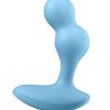 Satisfyer Deep Diver Silicone Vibrating Anal Plug - Light Blue