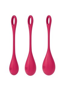 Satisfyer Yoni Power 1 Silicone Weighted Ben Wa Balls Set - Red