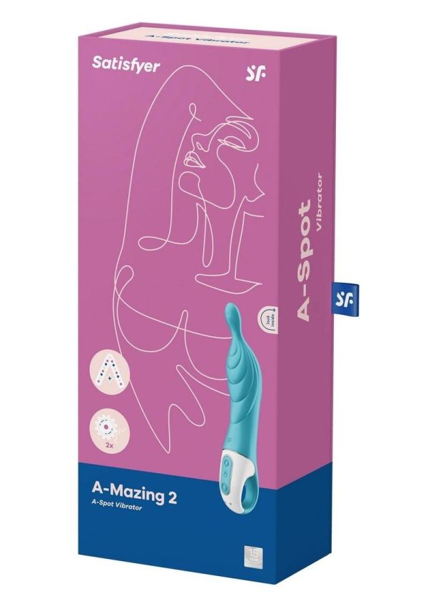 Satisfyer A-Mazing 2 Silicone Vibrating Stimulator - Turquoise