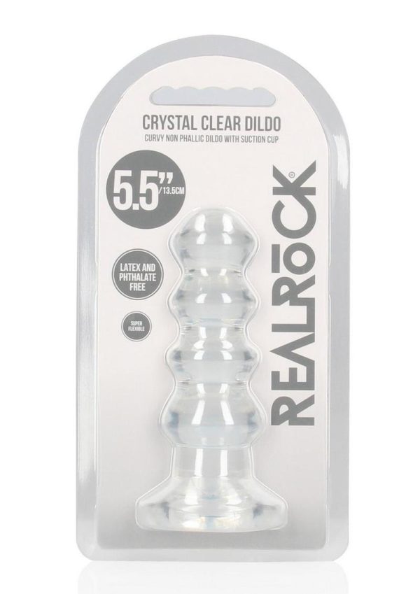 RealRock Curvy Dildo or Butt Plug 5.5in - Clear