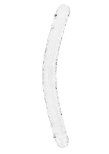 RealRock Crystal Clear Double Dong 18in - Clear