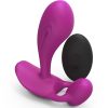 Witty Rechargeable Silicone Vibrator with Clitoral Stimulator - Sweet Orchid Magenta