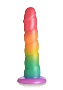 Simply Sweet Swirl Silicone Rainbow Dildo