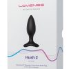 Lovense Hush 2 Rechargeable App Compatible Silicone Vibrating Anal Plug 1.5in - Black
