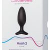 Lovense Hush 2 Rechargeable App Compatible Silicone Vibrating Anal Plug 1.75in - Black