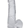 In a Bag Dick Dildo with Balls 6in - Clear