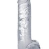 In a Bag Big Dick Dildo with Balls 8in - Clear