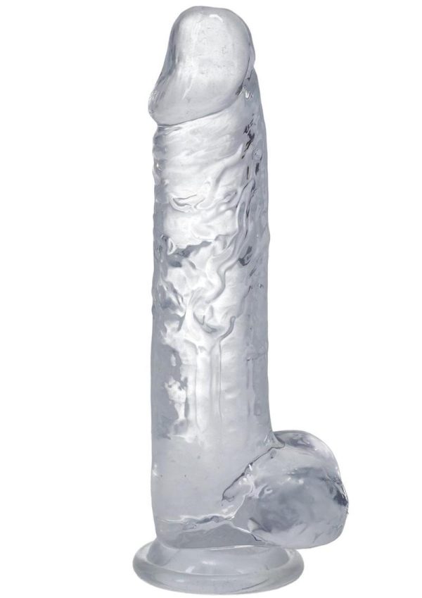 In a Bag Big Dick Dildo with Balls 8in - Clear