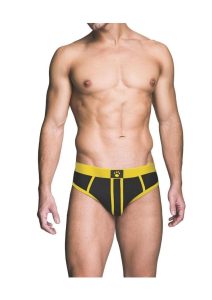 Prowler Red Ass-Less Brief - XLarge - Black/Yellow