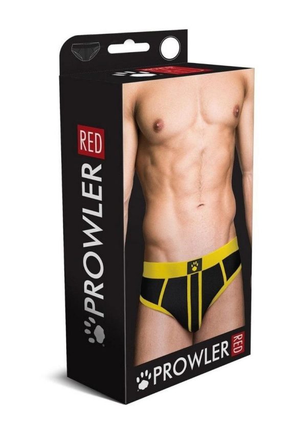 Prowler Red Ass-Less Brief - XXLarge - Black/Yellow