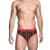 Prowler Red Ass-Less Brief - XXLarge - Black/Red