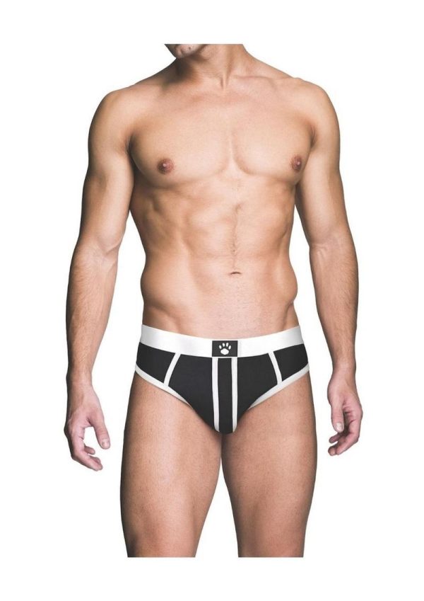 Prowler Red Ass-Less Brief - XXLarge - Black/White