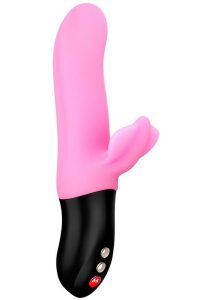 Bi Stronic Fusion Silicone Dual Action Pulsator with Clitoral Stimulator - Candy Rose Pink