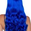 Leg Avenue Misfit Long Wavy Bang Wig - O/S - Blue
