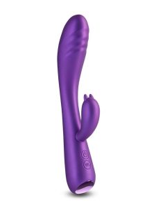 Royals Dutchess Rechargeable Silicone Rabbit Vibrator - Purple