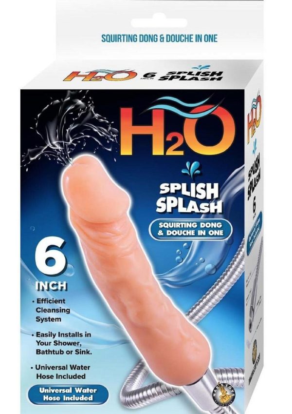 H2O Splish Splash Squirting Dong Douche 6in - Vanilla