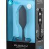 B-Vibe Snug Plug 2 Silicone Weighted Anal Plug - Black