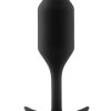 B-Vibe Snug Plug 2 Silicone Weighted Anal Plug - Black