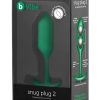 B-Vibe Snug Plug 2 Silicone Weighted Anal Plug - Green
