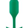 B-Vibe Snug Plug 2 Silicone Weighted Anal Plug - Green