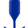 B-Vibe Snug Plug 4 Silicone Weighted Anal Plug - Navy