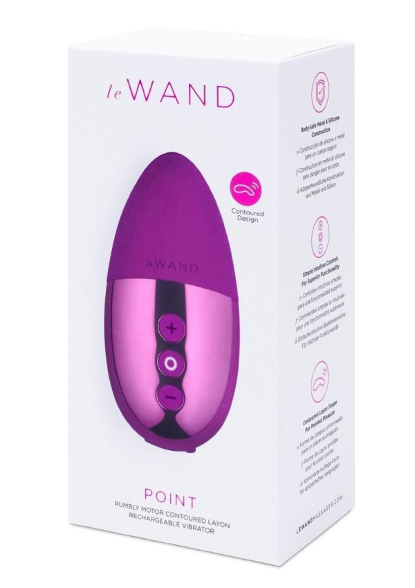 Le Wand Point Rechargeable Silicone Contoured Mini Vibrator - Cherry