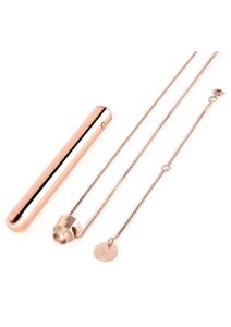 Le Wand Vibrating Necklace Rechargeable Silicone Discreet Vibrator - Rose Gold