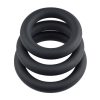 Selopas 3 Ring Circus Silicone Cock Ring - Black