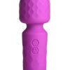 Bang! 10X Mini Silicone Rechargeable Wand - Purple