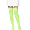 Leg Avenue Nylon Over The Knee - O/S - Neon Green