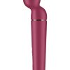Satisfyer Planet Wand-er Rechargeable Silicone Body Massager - Berry Magenta