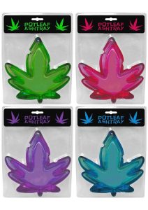 Pot Leaf Ashtray (4 Pack) - Assorted Colors