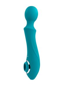 Wanderful Sucker Rechargeable Silicone Bodywand and Clitoral Stimulator - Teal