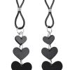 Sex and Mischief Nipple Ties - Black/Silver