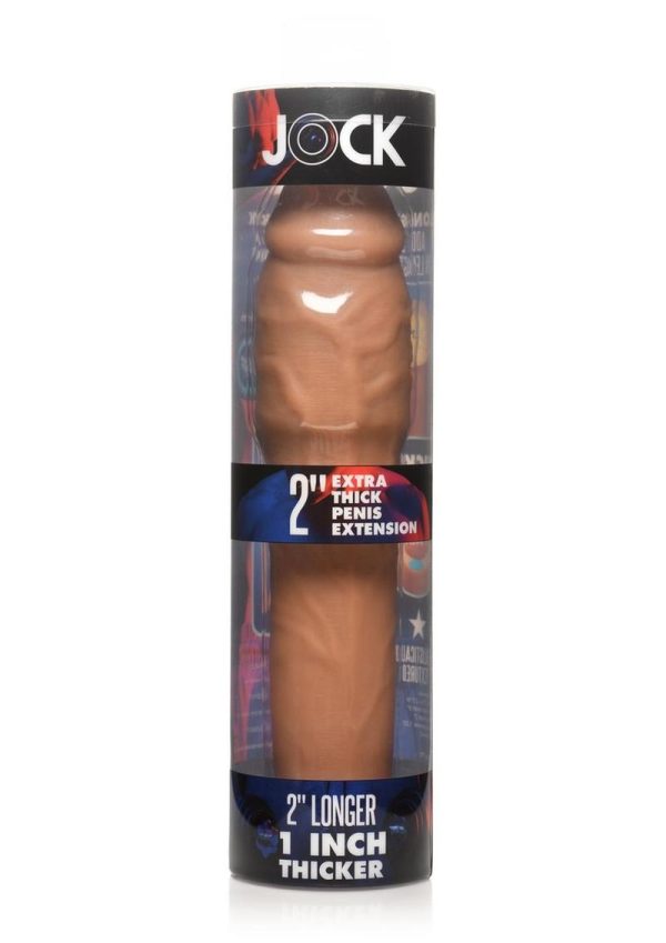 JOCK Extra Thick Penis Extension Sleeve 2in - Caramel