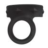 Blueline Silicone Duo Snap Cock and Ball Ring - Black