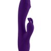 Playboy On Repeat Rechargeable Silicone Rabbit Vibrator - Purple
