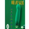 Oh My Gem Enchanting Rechargeable Silicone G-Spot Vibrator - Turquoise