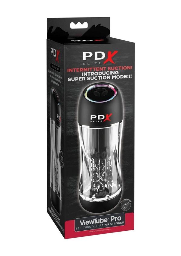 PDX Elite ViewTube Pro Rechargeable Stroker - Clear/Black