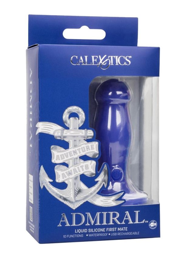 Admiral Liquid Silicone First Mate Rechargeable Anal Probe - Blue